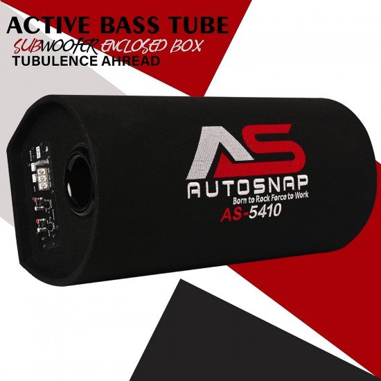 AUTO SNAP 8 Inch Active Bass Tube Subwoofer with Inbuilt Amplifier 5500W